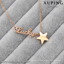 Necklace-00048-Xuping Personalized Gifts Gold Nameplate Necklace Stainless Steel Necklace